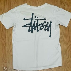White stussy t shirt size small